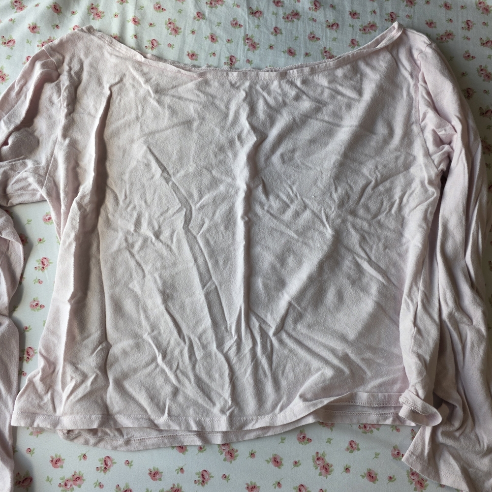 Hollister Soft Pink Off The Shoulder Top